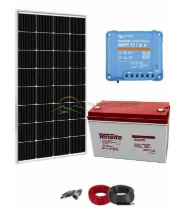 Kit Solar 200W 12V 1000Whdia con Bluetooth, Kit Solar de 200 W 12 V 1000 Wh/día capaz de generar 0,60 kW/h al día en invierno (3