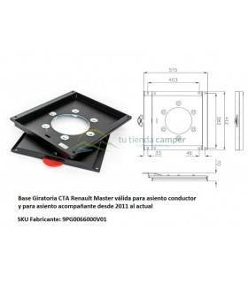Base Giratoria CTA Renault Master acompañante-conductor del 2011 al actual, Base Giratoria CTA Renault Master acompañante-conduc