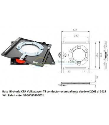 Base Giratoria CTA Volkswagen T5 conductor-acompañante desde el 2003 al 2015