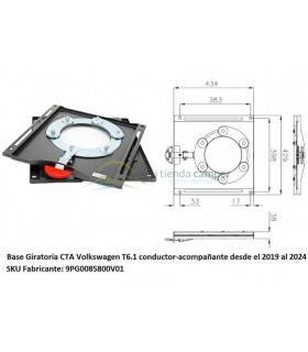 Base Giratoria CTA Volkswagen T6.1 conductor-acompañante desde el 2019 al 2024