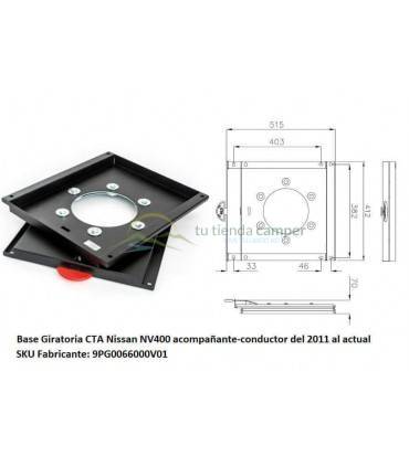 Base Giratoria CTA Nissan NV400 acompañante-conductor del 2011 al actual
