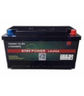 Batería de litio LiFePO4 150A Litr-Ion Stay Power, Batería de litio LiFePO4 150A Litr-Ion Stay Power de 1920Wh y con Bluetooth,
