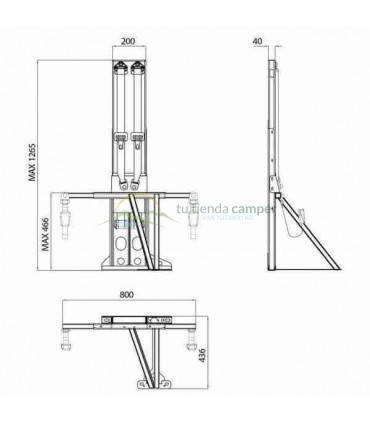 Estructura Asiento CTA chasis Ducato desde 2006 medidas