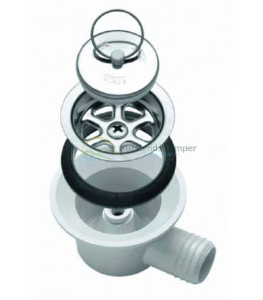 Desagüe de 90º de Ø38mm para manguera de Ø19mm