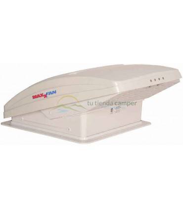 Claraboya Maxxfan Deluxe cúpula blanca abierta