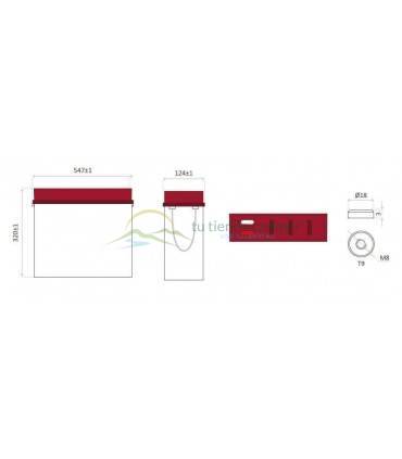 Batería AGM 12V 250Ah Frontal Tensite medidas