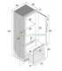 Nevera Compresor Vitrifrigo SLIM250 CHR 12-24V 250l (unidad refrigerante interna) medidas